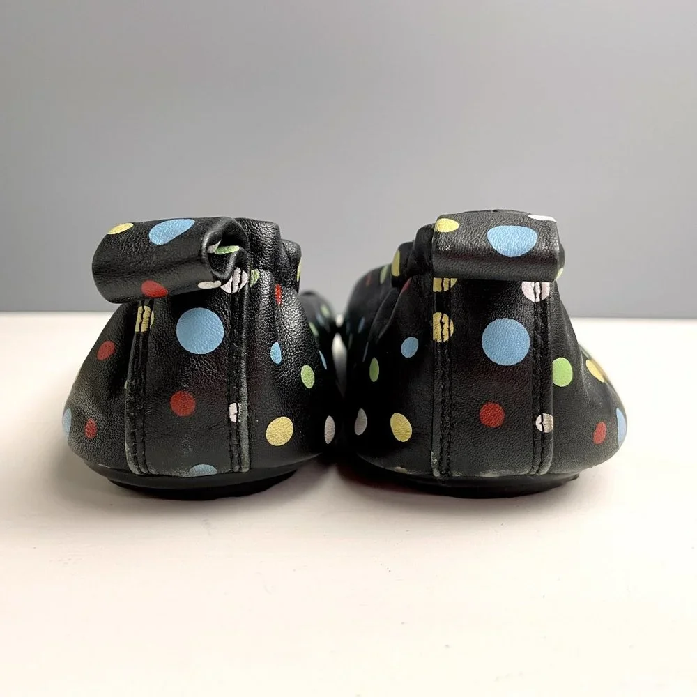 Gola Logic black leather ballet flats with polka dots - size 7 - Picture 3 of 10